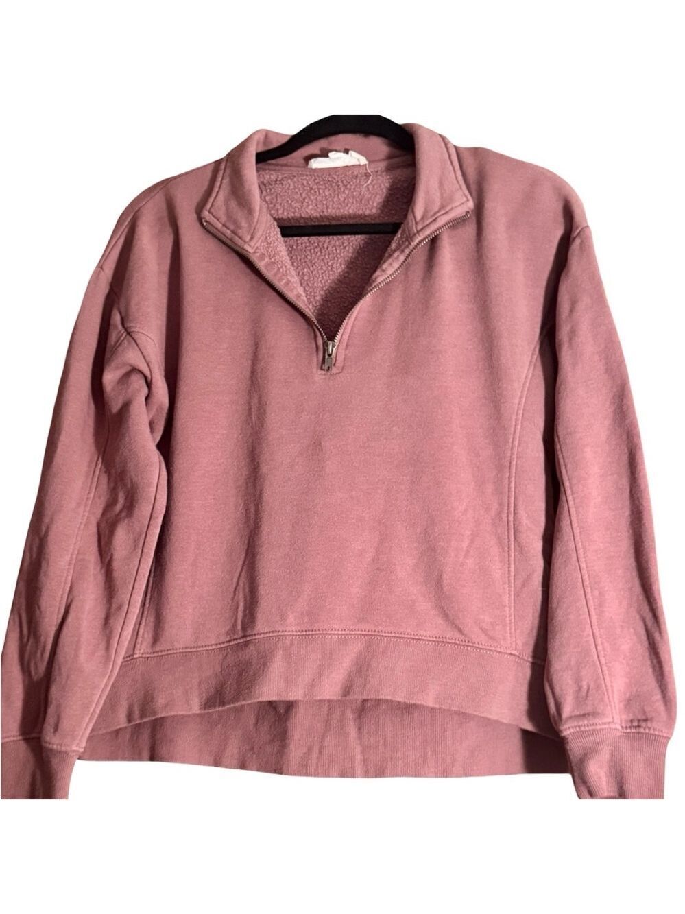 Hippie Rose Soft Pink 1/4 Zip Fleece Top